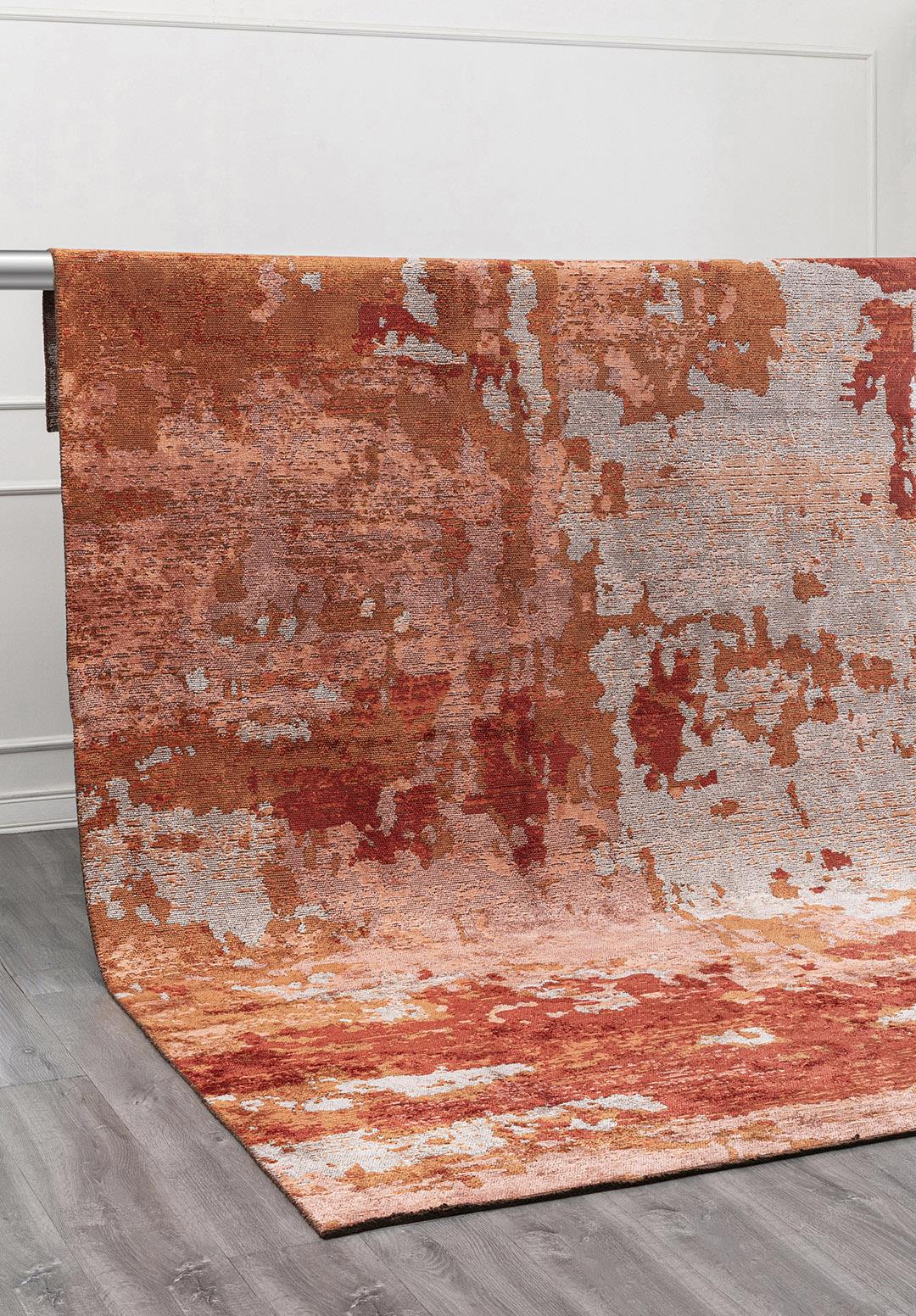 QUASAR AÇIK MERCAN - AÇIK KREM - KOYU KİREMİT - KİREMİT HALI