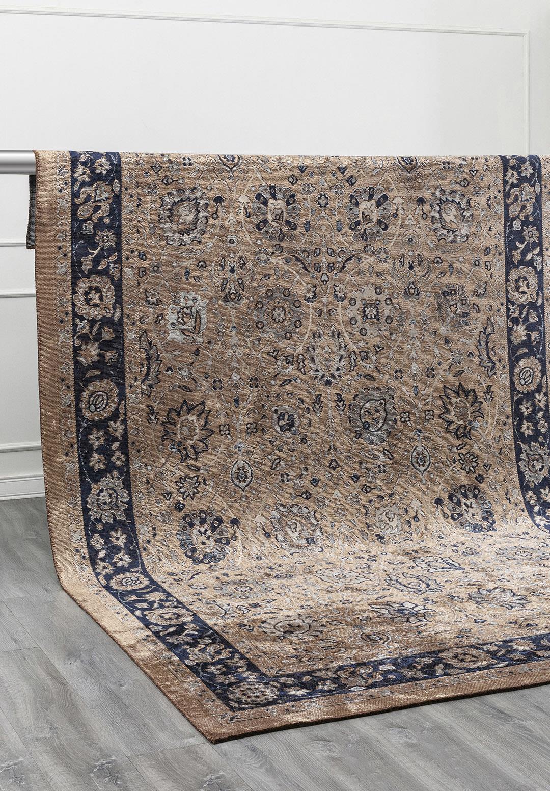 DAHLIA DARK BEIGE - ICE BLUE - BLUE - DARK NAVY RUG