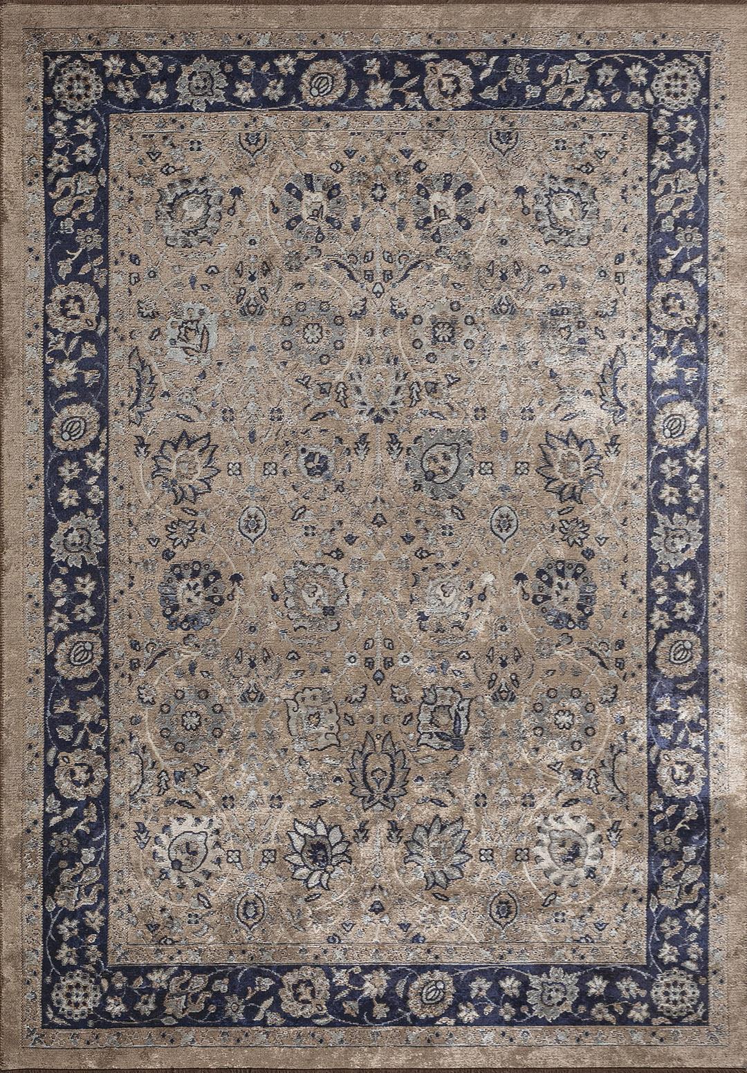 DAHLIA DARK BEIGE - ICE BLUE - BLUE - DARK NAVY RUG