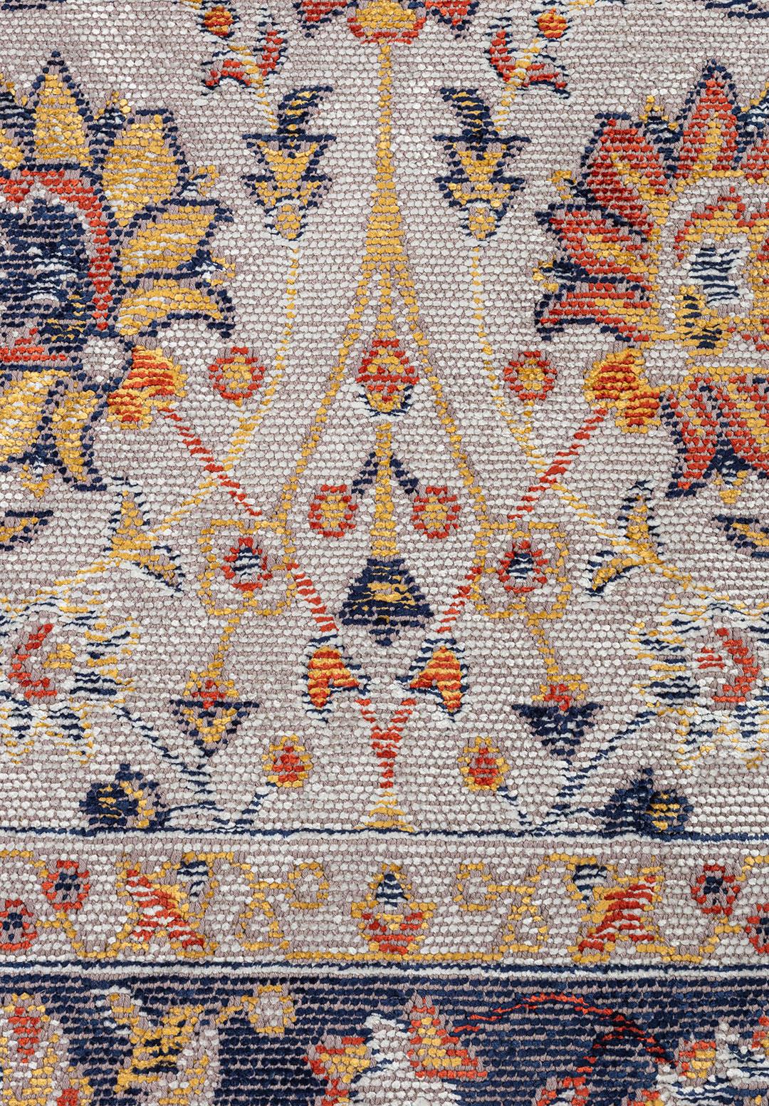 DAHLIA KEMİK - GOLD - KOYU KİREMİT - KOYU LACİVERT HALI