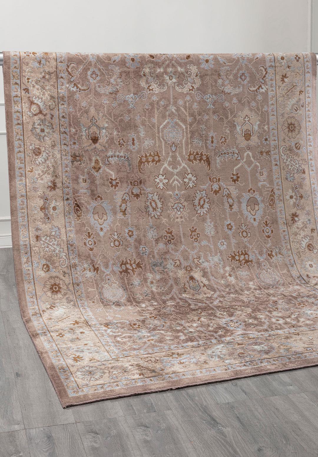 EPHESUS CREAM - ICE BLUE - NOUGAT - CACAO RUG