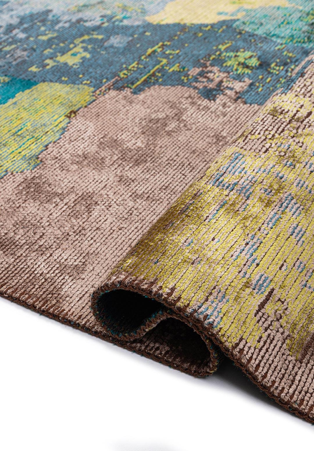 LUSH PETROL - DARK TURQUOISE - KIWI - NOUGAT - RUST - ORANGE RUG