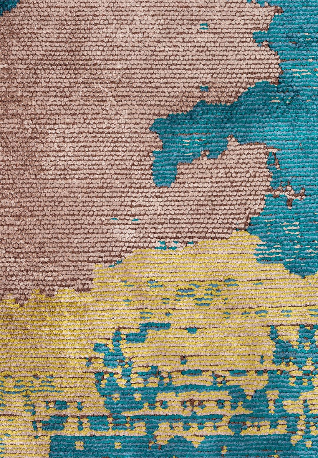 LUSH PETROL - DARK TURQUOISE - KIWI - NOUGAT - RUST - ORANGE RUG