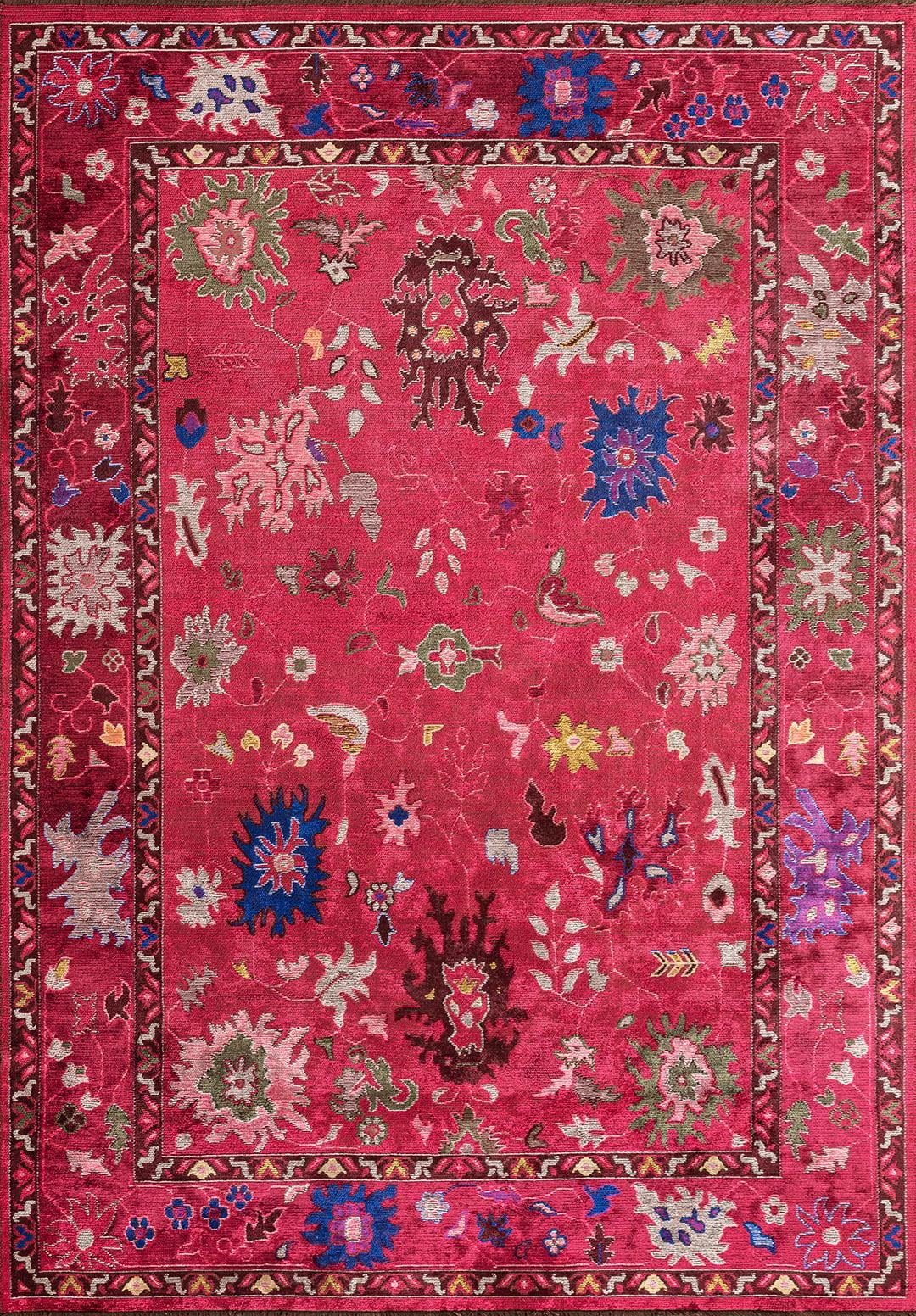 VIVIENNE FUSCHIA - CHERRY - SAX BLUE - LIGHT CREAM - KHAKI - YELLOW RUG