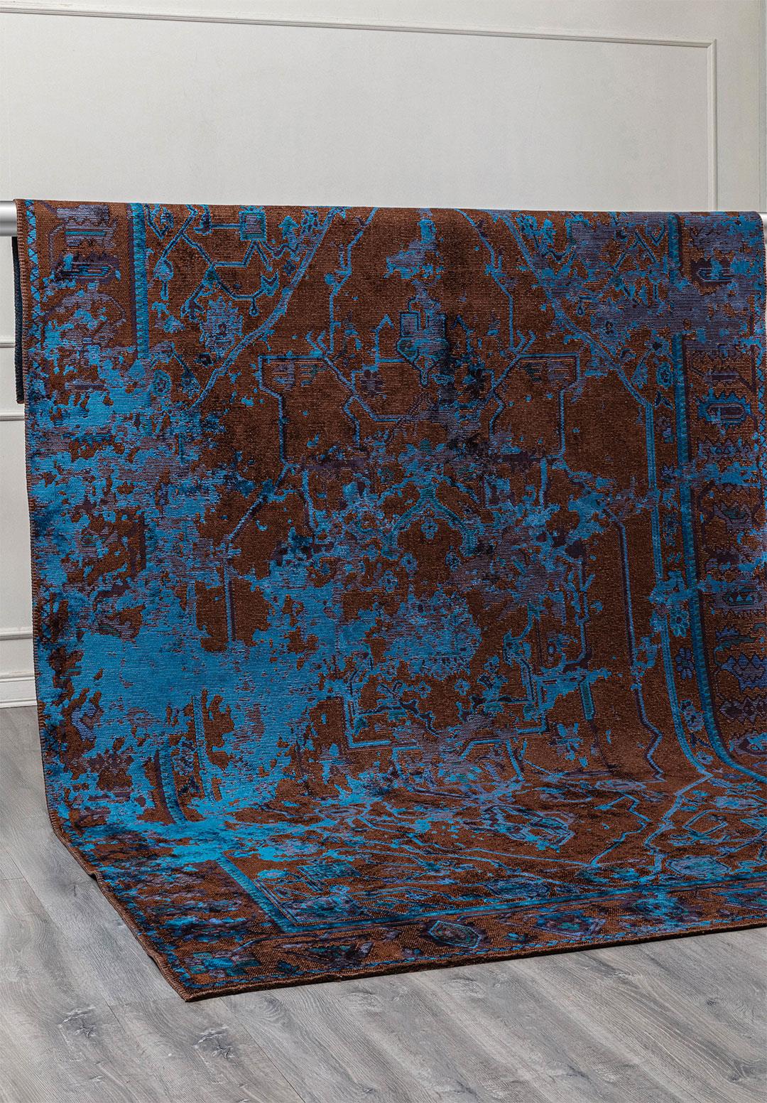 MONARCH ERA LACİVERT - CAM GÖBEĞİ - KOYU LACİVERT - KOYU KAHVE HALI