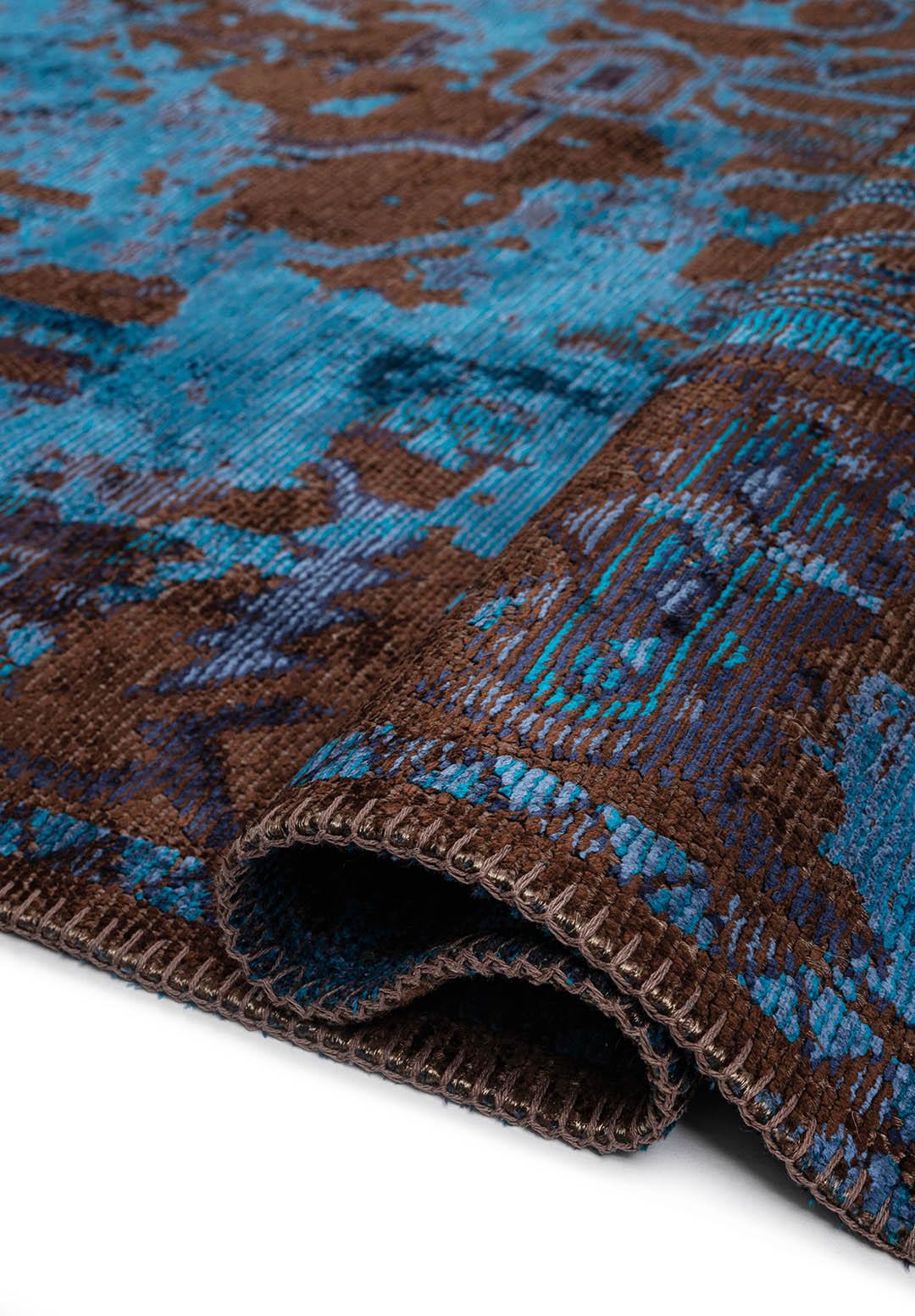 MONARCH ERA LACİVERT - CAM GÖBEĞİ - KOYU LACİVERT - KOYU KAHVE HALI