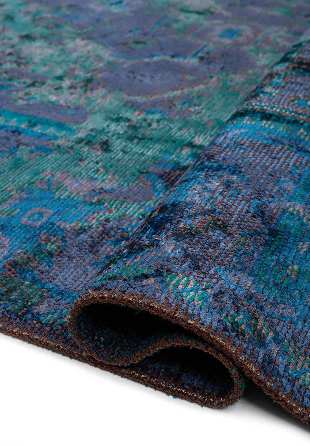 MONARCH ERA KÖMÜR - KOYU TURKUAZ - CAM GÖBEĞİ - LACİVERT HALI