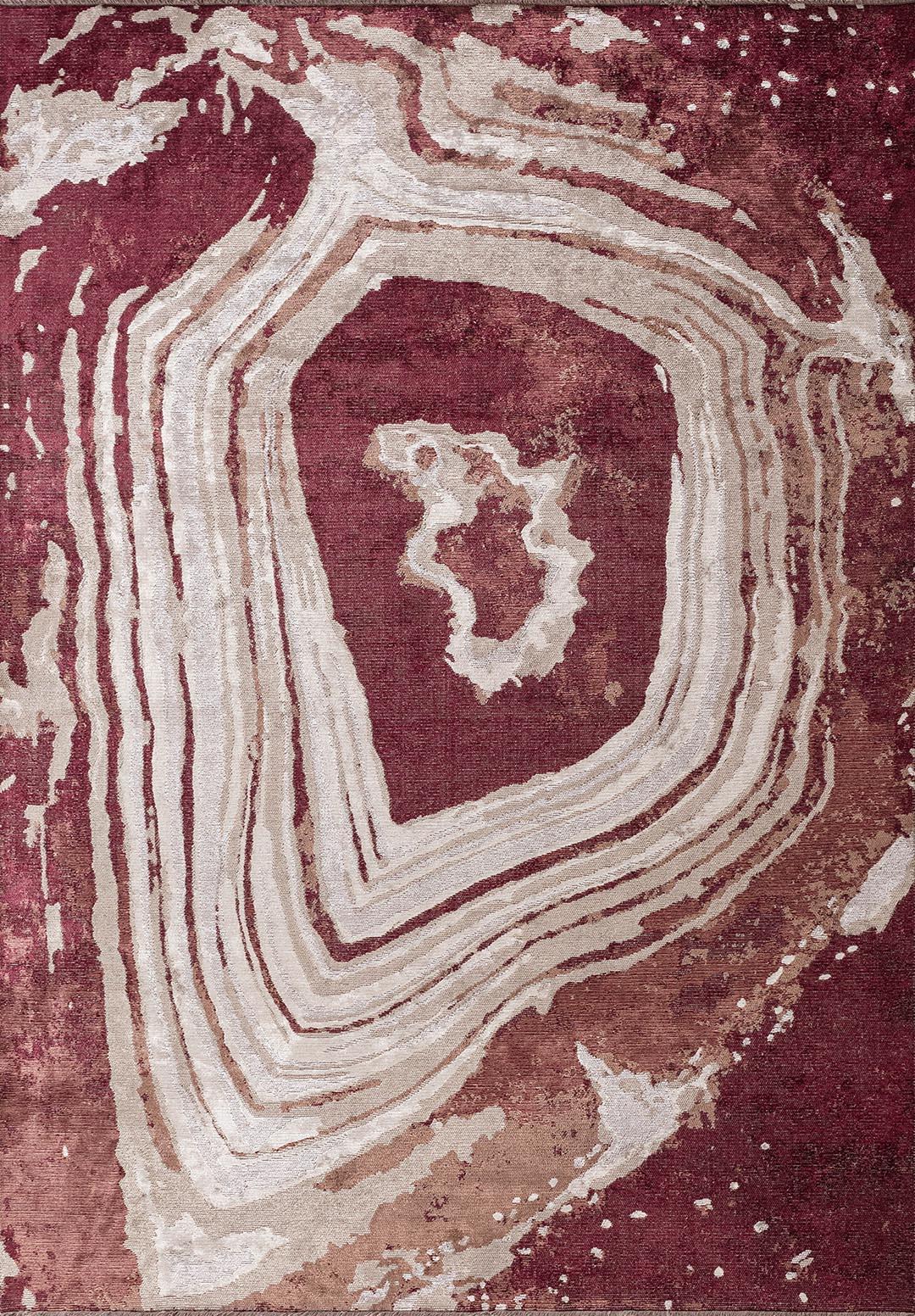 SMOKE CHERRY - MOCHA - BEIGE - BONE RUG