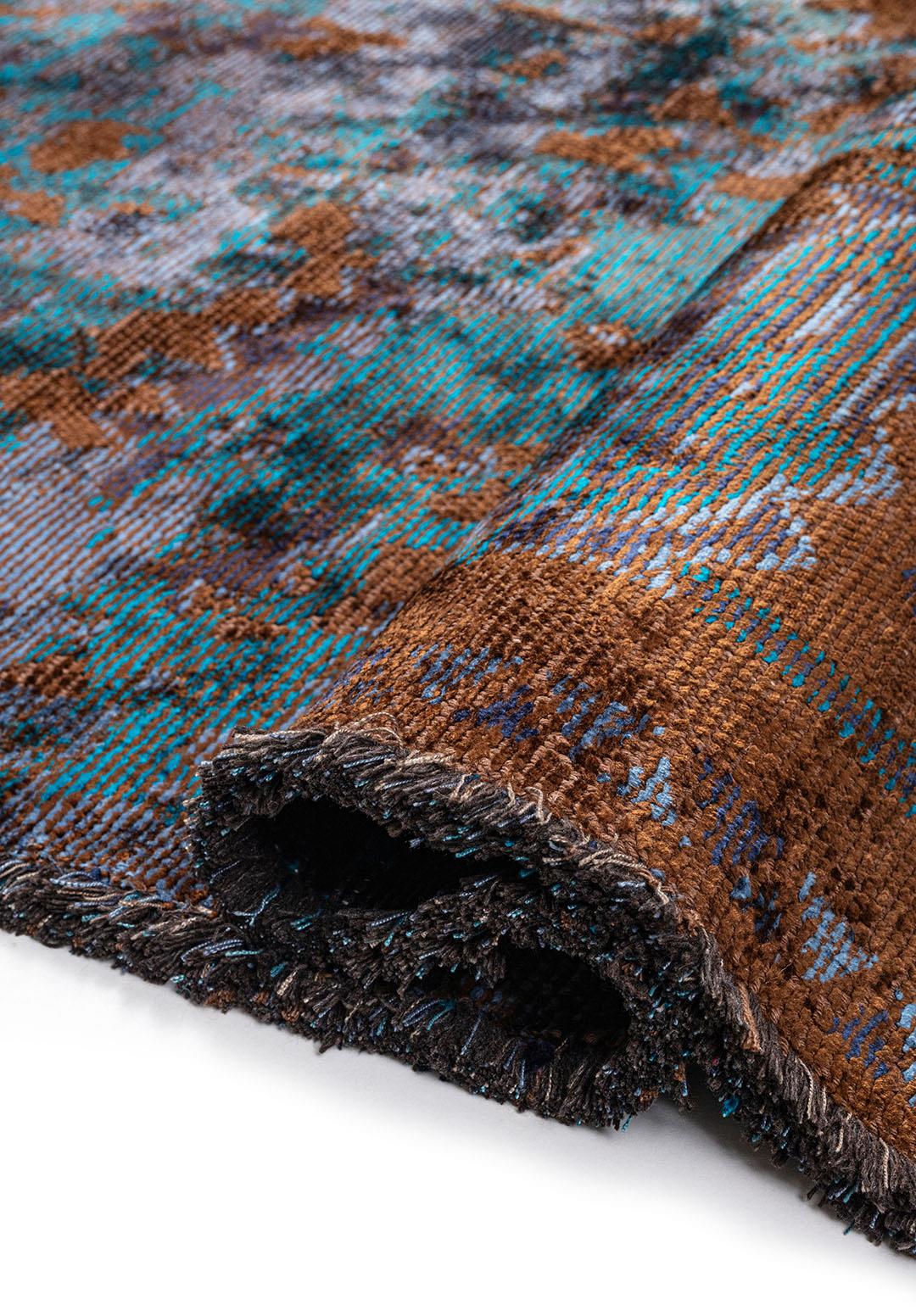 MONARCH ERA LACİVERT - CAM GÖBEĞİ - KOYU LACİVERT - KOYU KAHVE HALI