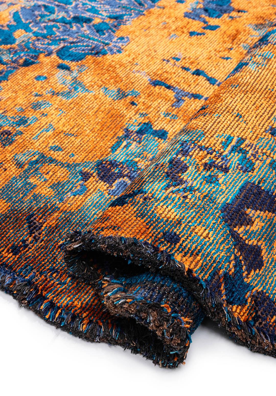 SPLENDOR ERA TURUNCU - CAM GÖBEĞİ - KOYU LACİVERT - LACİVERT HALI