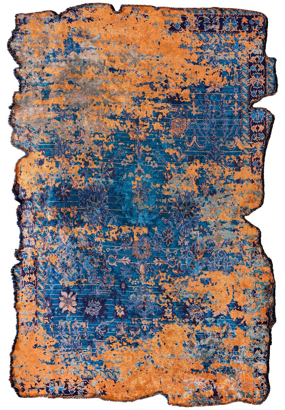 SPLENDOR ERA TURUNCU - CAM GÖBEĞİ - KOYU LACİVERT - LACİVERT HALI