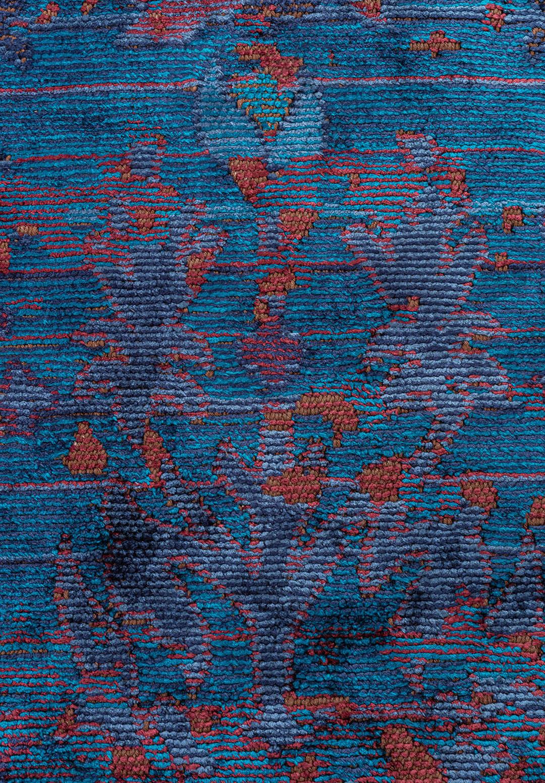 SPLENDOR ERA VİŞNE ÇÜRÜĞÜ - CAM GÖBEĞİ - KOYU LACİVERT - LACİVERT HALI