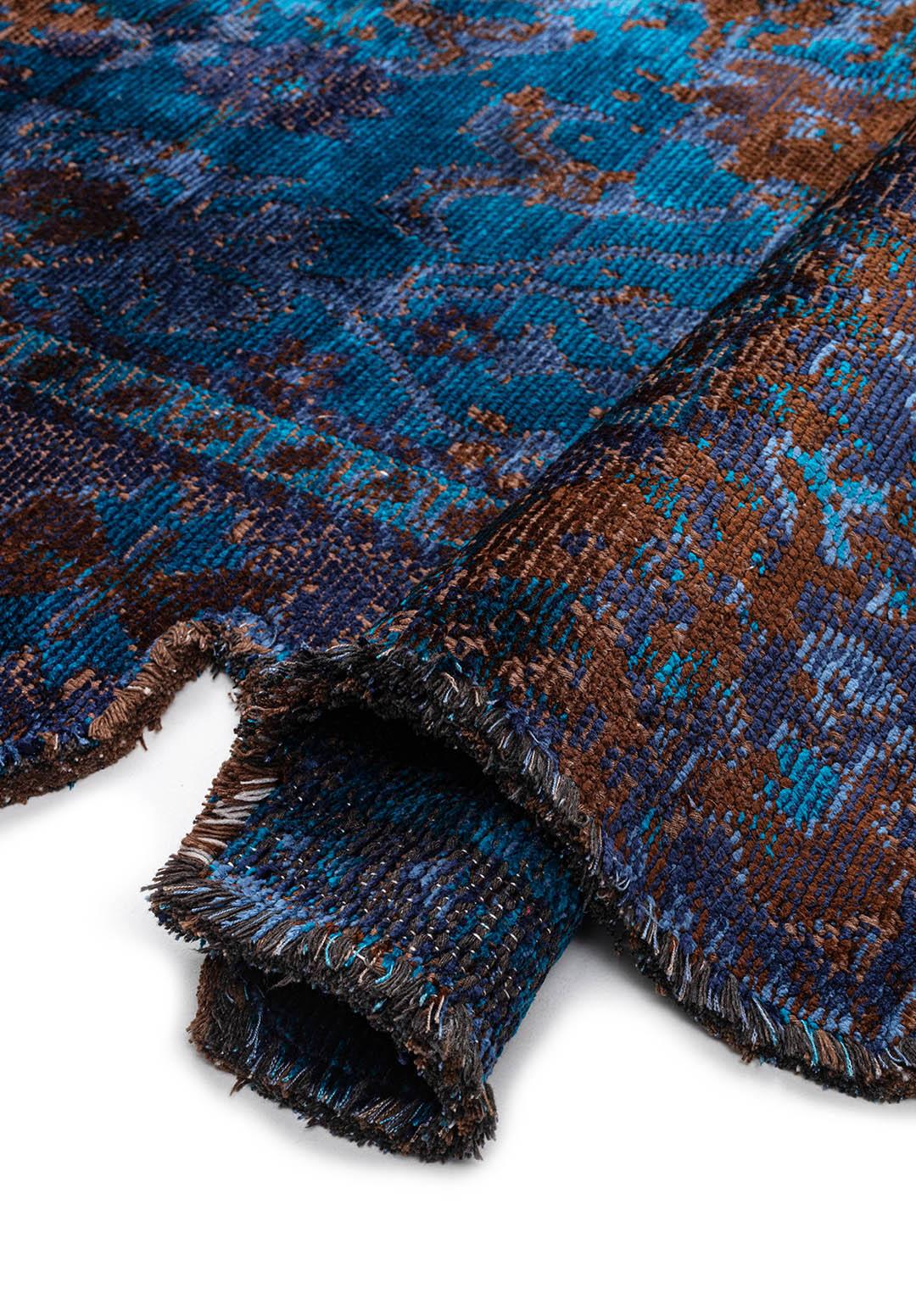 SPLENDOR ERA KOYU KAHVE - CAM GÖBEĞİ - KOYU LACİVERT - LACİVERT HALI