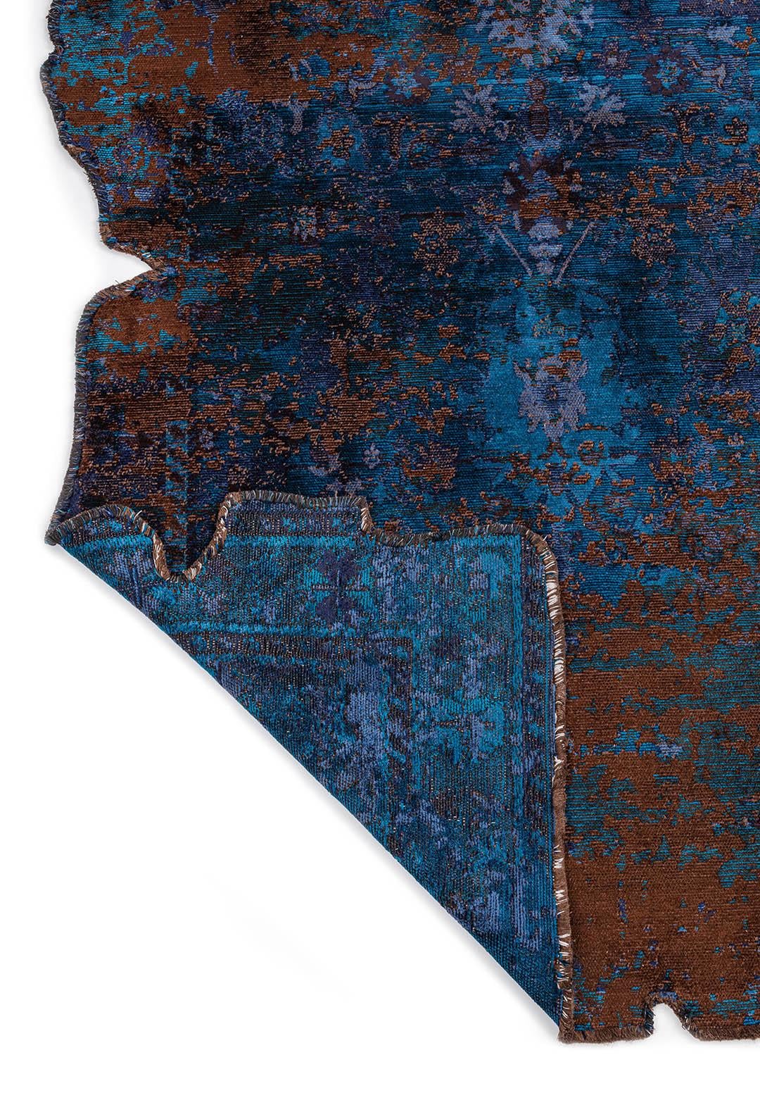 SPLENDOR ERA KOYU KAHVE - CAM GÖBEĞİ - KOYU LACİVERT - LACİVERT HALI