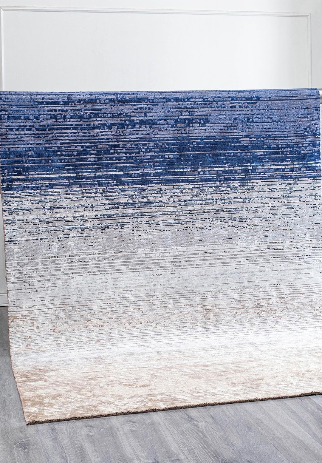 AURORA BEIGE - WHITE - NAVY BLUE - DARK NAVY - ICE BLUE RUG