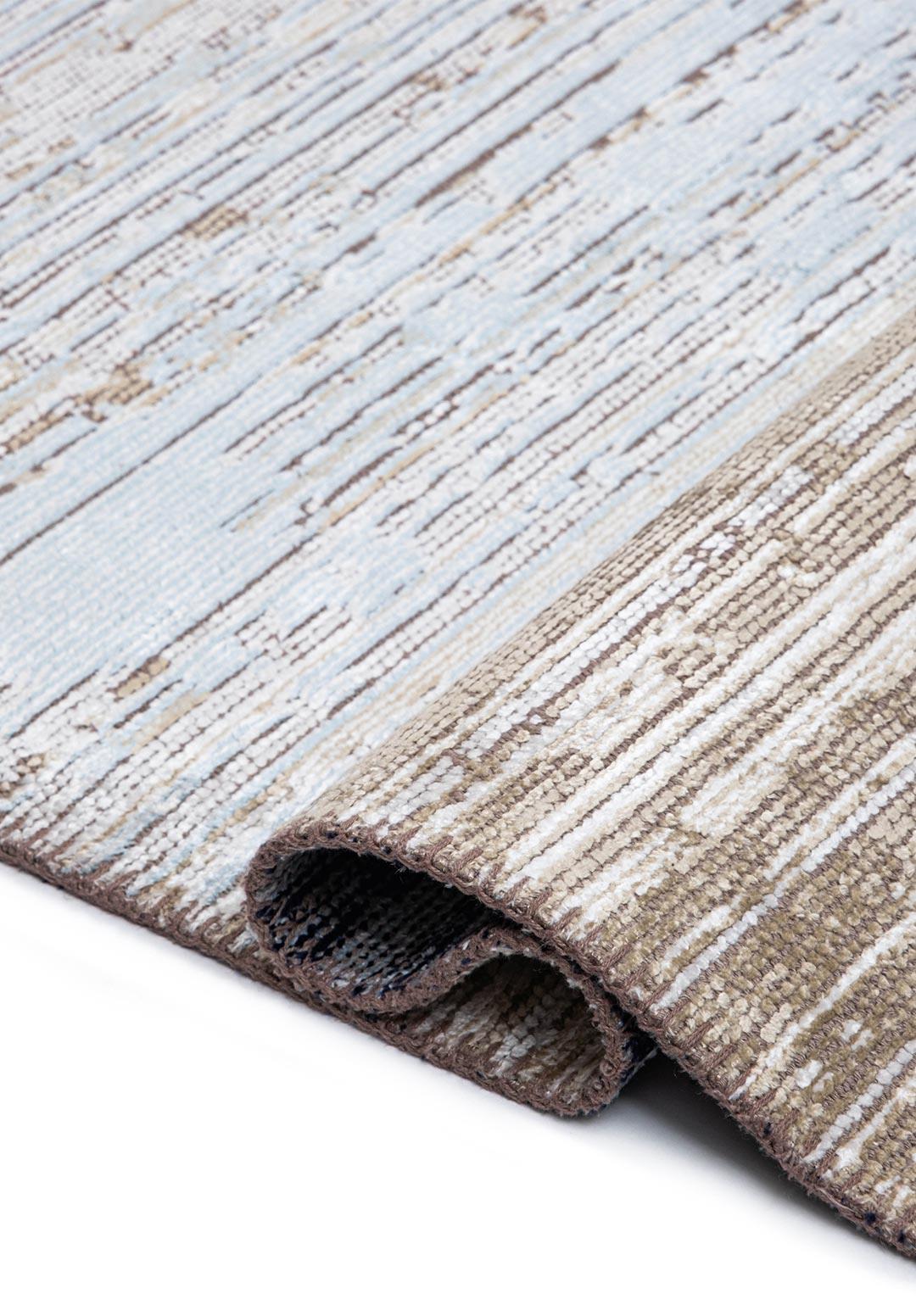 AURORA BEIGE - WHITE - CYAN - DARK NAVY - ICE BLUE RUG