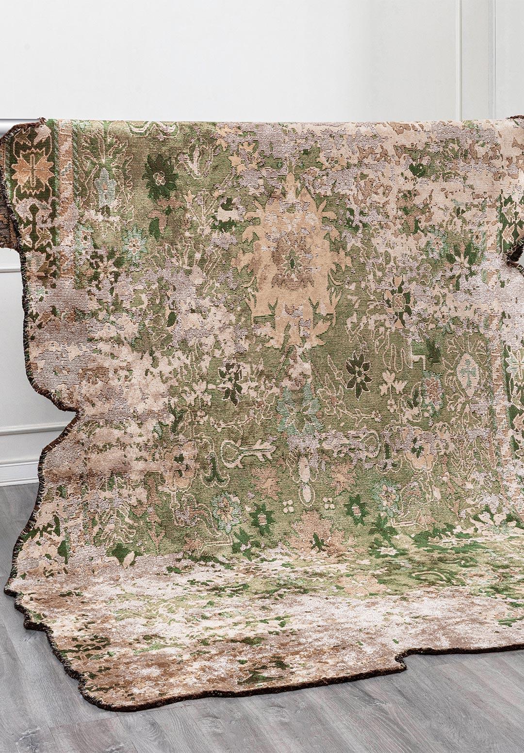 SPLENDOR ERA AÇIK KREM - KOYU BEJ - ORMAN YEŞİLİ - KOYU BEJ HALI