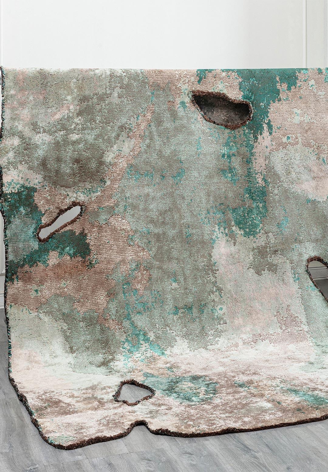 MIST NİL YEŞİLİ - BEJ - KOYU YEŞİL - TAŞ HALI