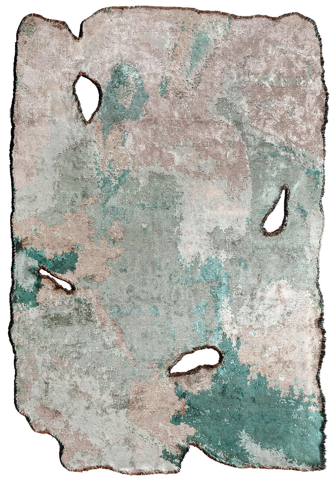 MIST NİL YEŞİLİ - BEJ - KOYU YEŞİL - TAŞ HALI