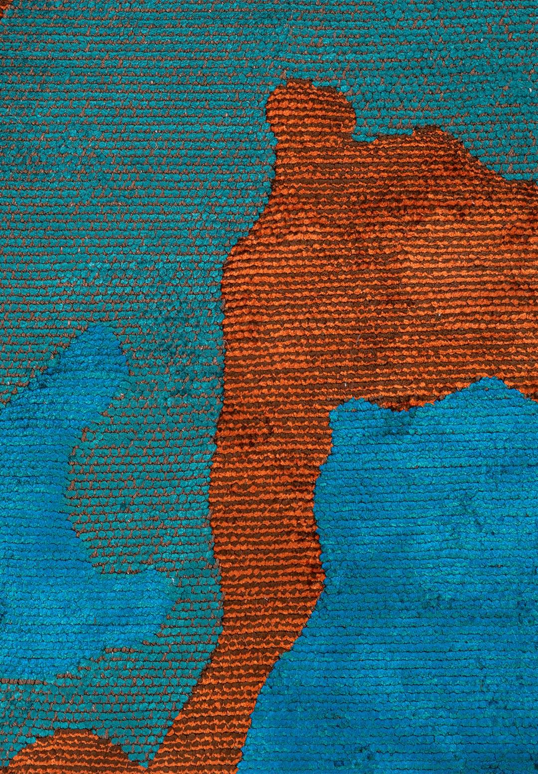 ISOLA PAS - CAM GÖBEĞİ - KOYU TURKUAZ - KOYU KAHVE HALI