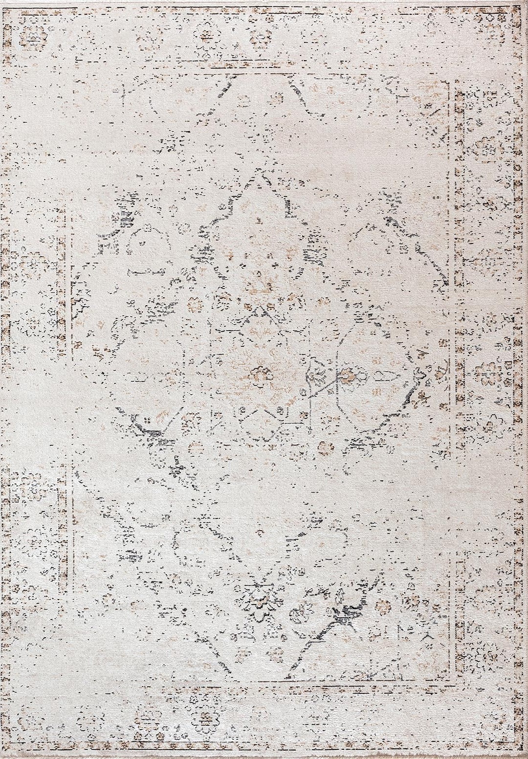 SIRENA LIGHT CREAM - ECRU - DARK BEIGE - BLACK RUG