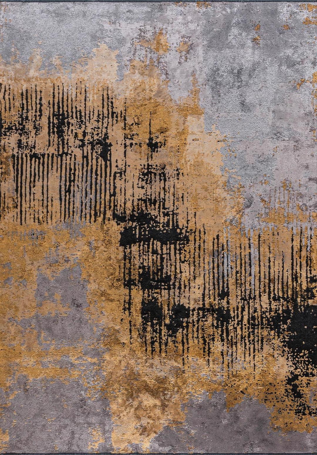 ORION LIGHT GREY - DARK GREY - MUSTARD - BLACK RUG