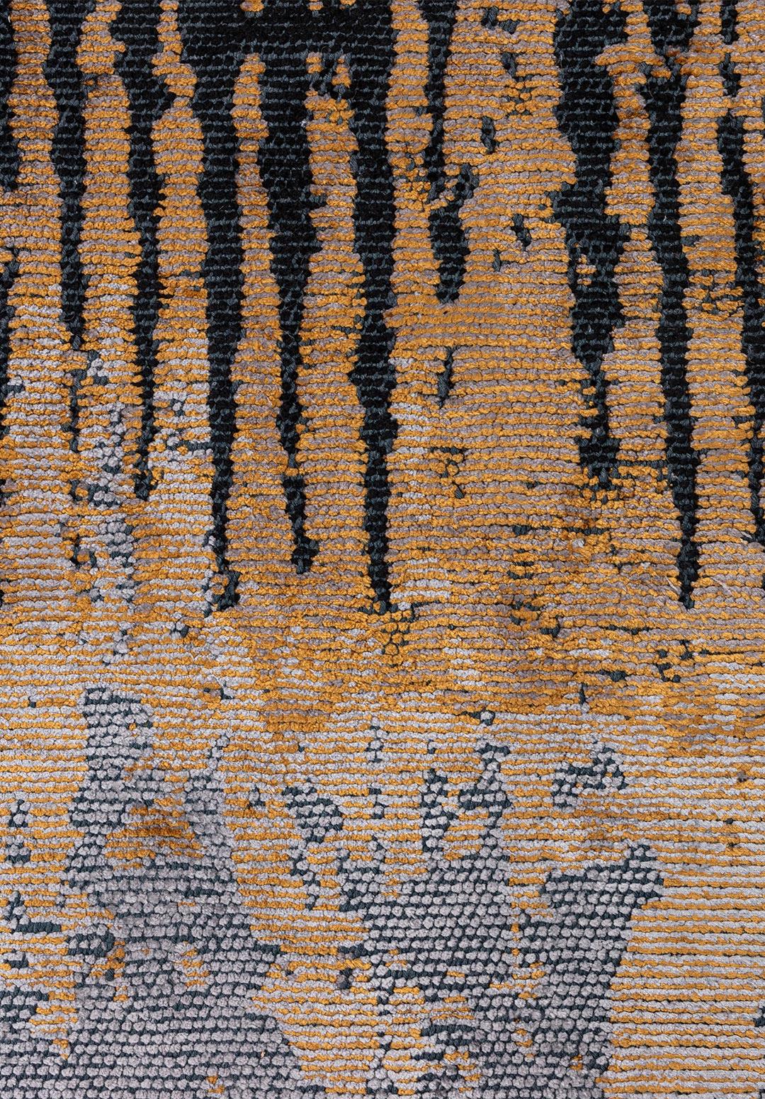 ORION LIGHT GREY - DARK GREY - MUSTARD - BLACK RUG