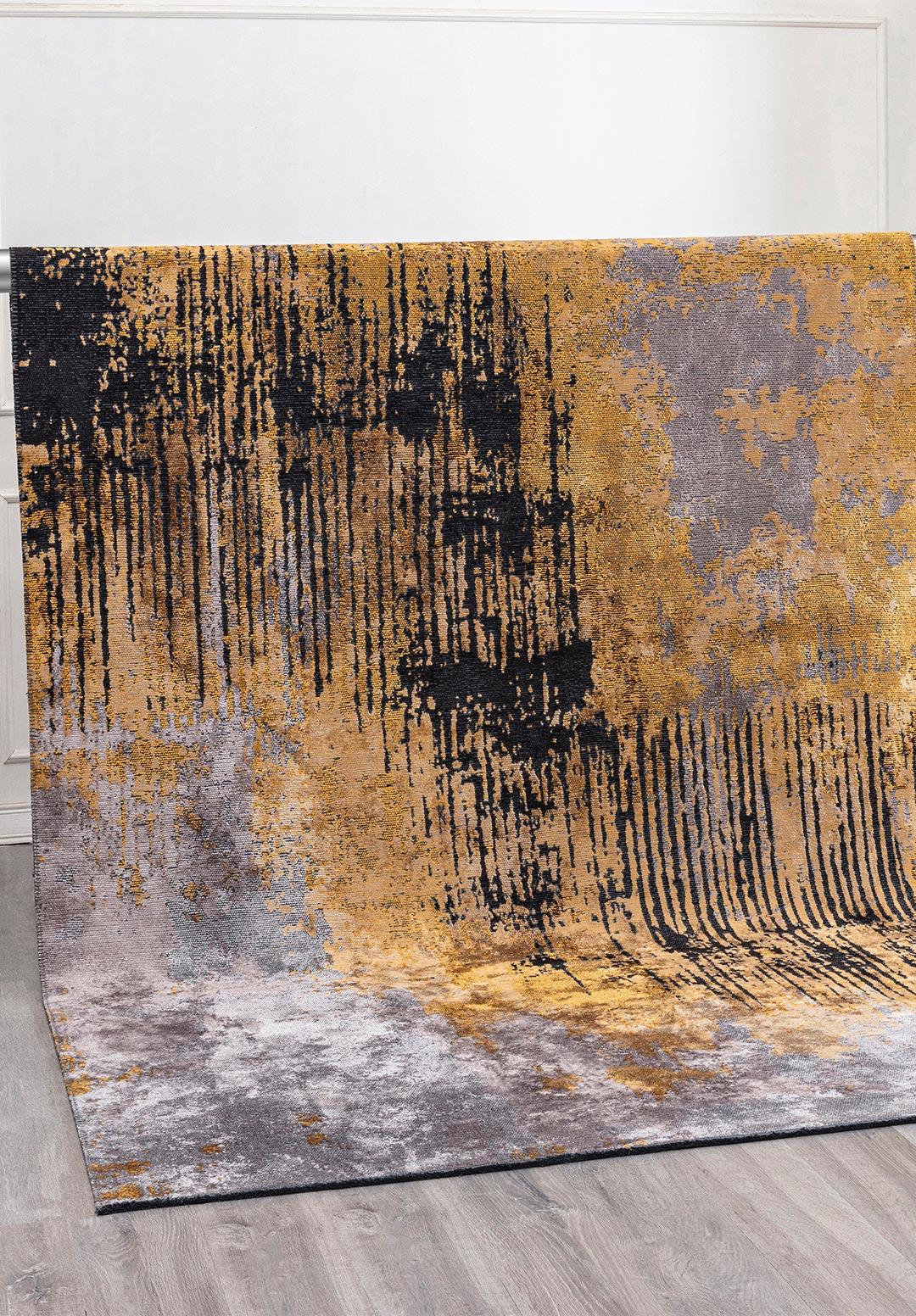 ORION LIGHT GREY - DARK GREY - MUSTARD - BLACK RUG