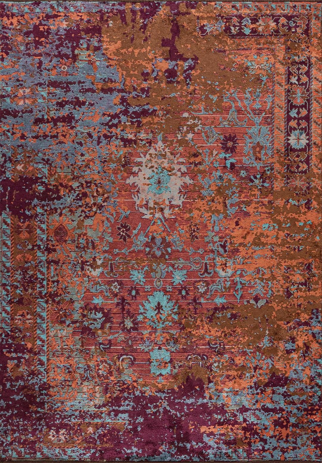 SPLENDOR ERA KAKAO - ŞEFTALİ - KOYU MÜRDÜM - TURKUAZ HALI