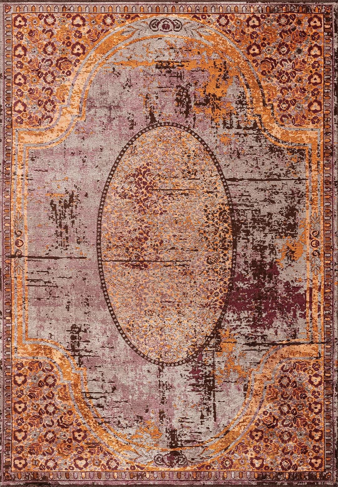 LEGACY CREAM - ORANGE - CHERRY - DARK BROWN RUG