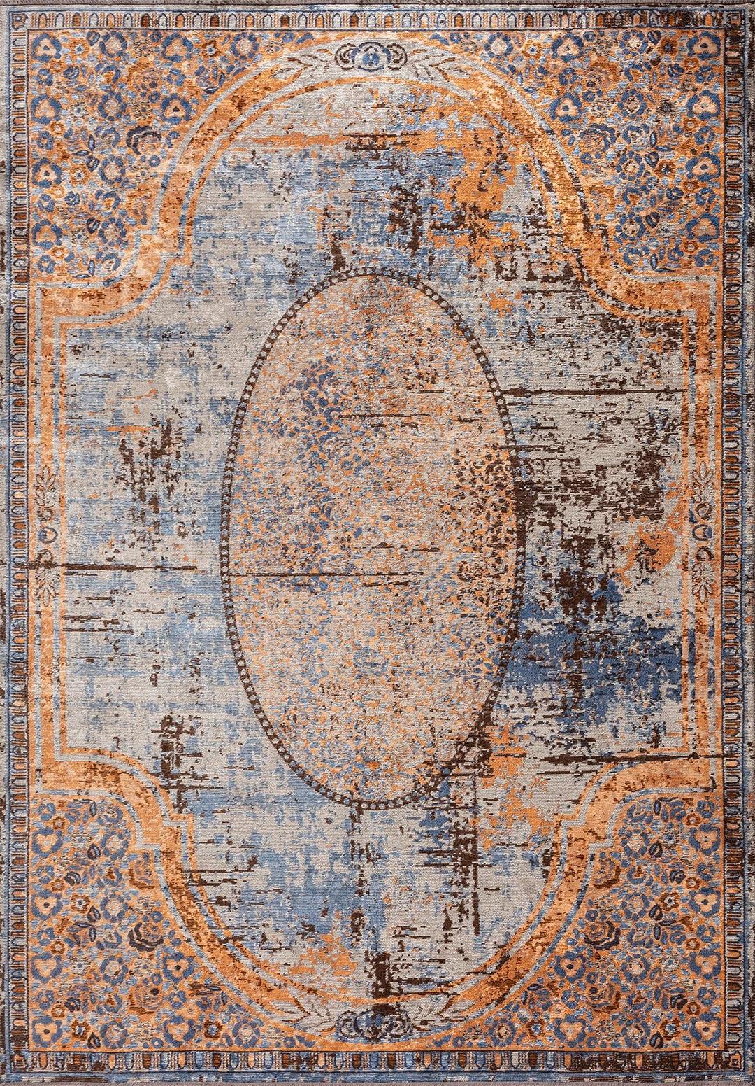 LEGACY KREM - TURUNCU - LACİVERT - KOYU KAHVE HALI