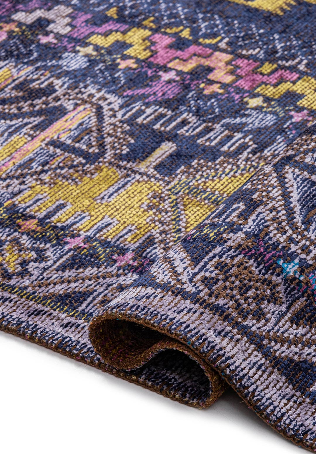 FOLK KOYU LACİVERT - MOR - CAM GÖBEĞİ - LİLA - KİVİ - KAKAO HALI