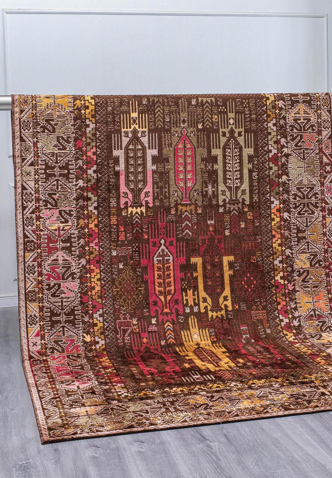 FOLK KOYU KAHVE - HARDAL - YEŞİL - BAKIR - MACENTA - MOR HALI