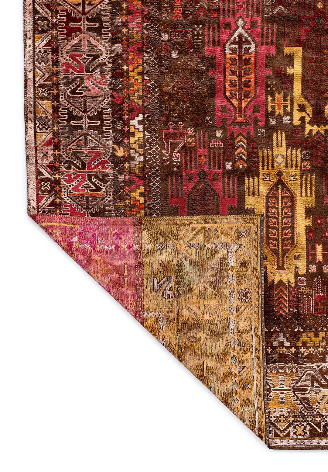FOLK KOYU KAHVE - HARDAL - YEŞİL - BAKIR - MACENTA - MOR HALI