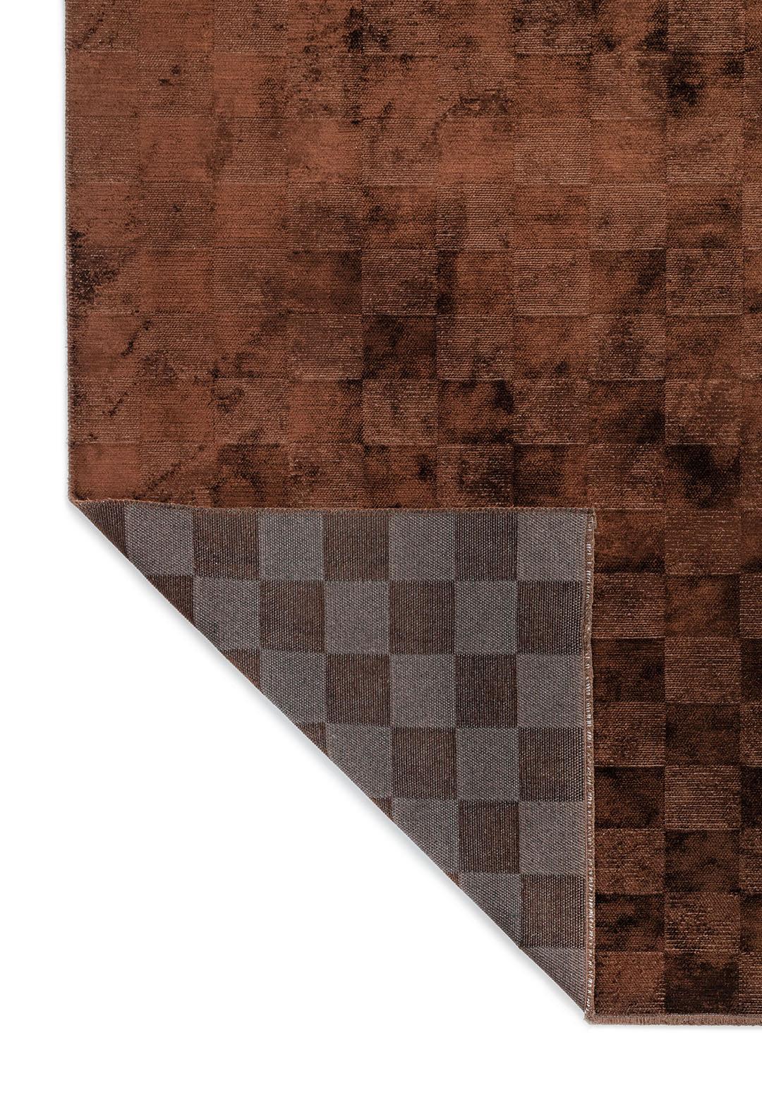 CHECKERS DARK BROWN RUG