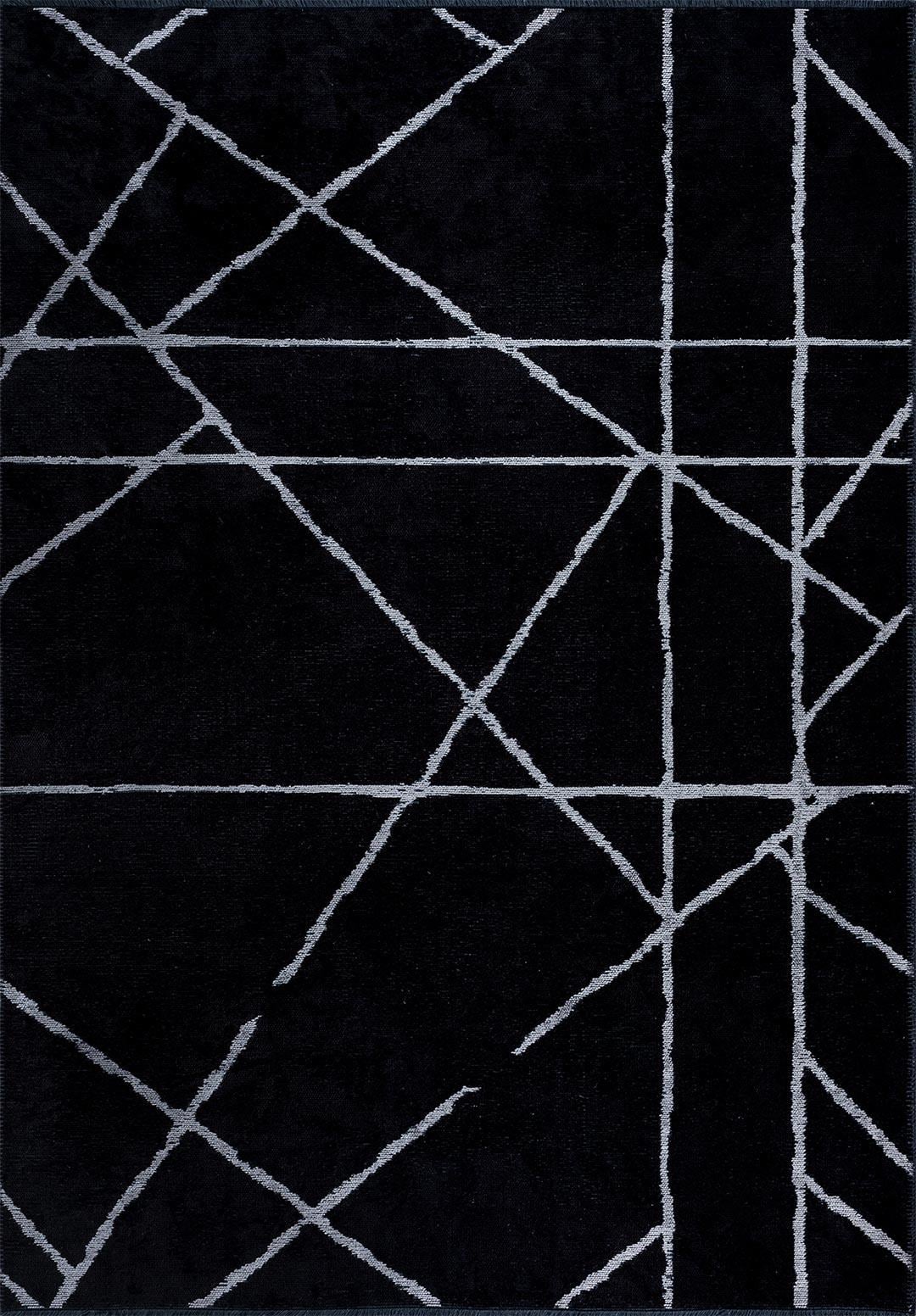 GRID SİYAH - AÇIK GRİ 120X180 CM HALI