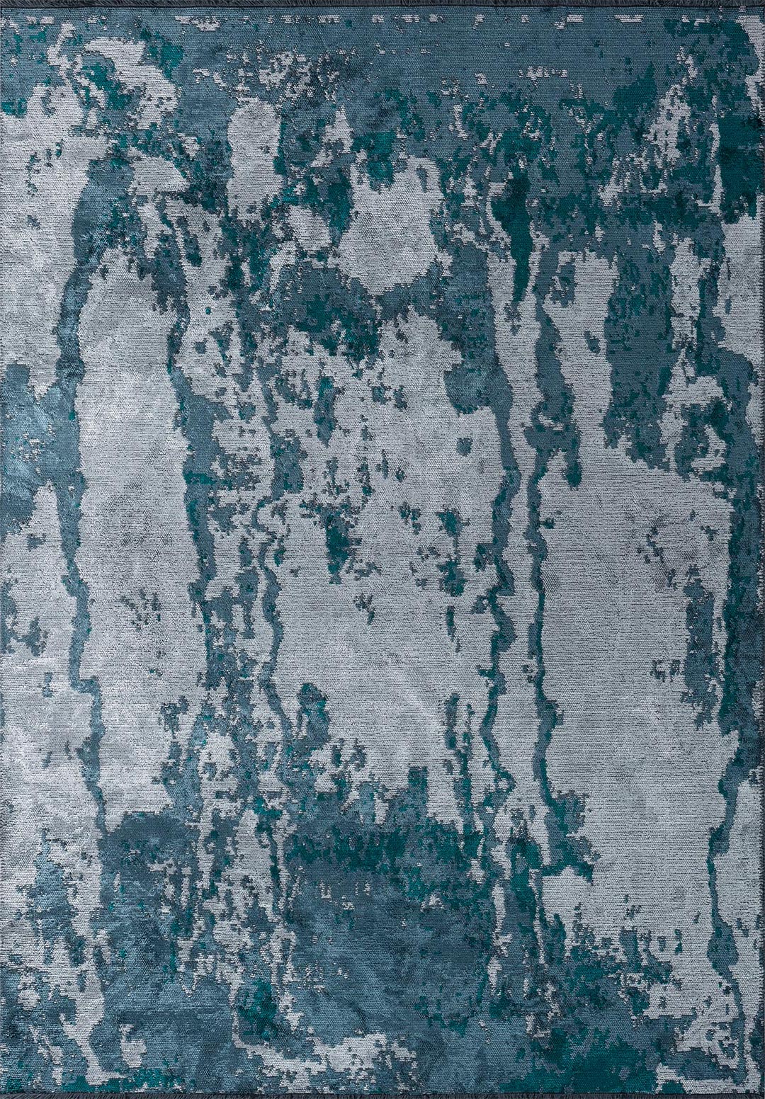 ATHENS ICE BLUE - PETROL - DARK TURQUOISE RUG - 1