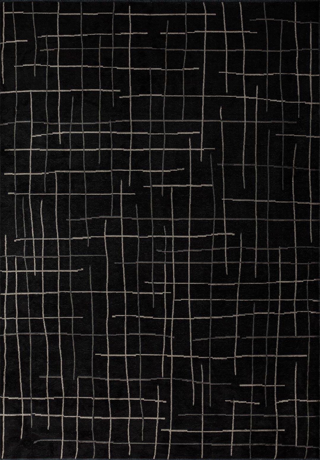 BROOKLYN ANTHRACITE - BLACK - BEIGE RUG - 1