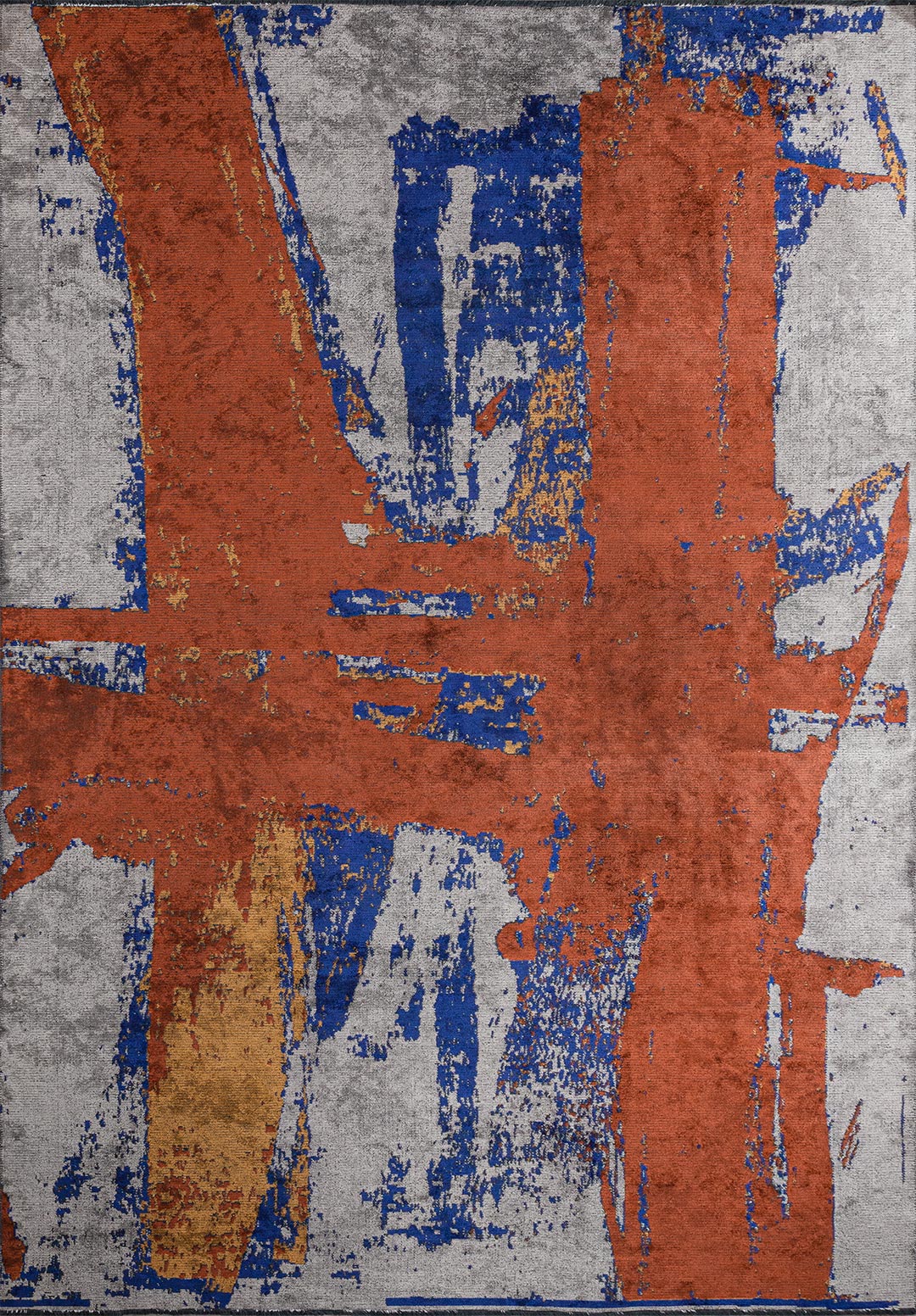 CANNES DARK TERRA - MUSTARD - SAX BLUE - LIGHT GREY RUG - 1