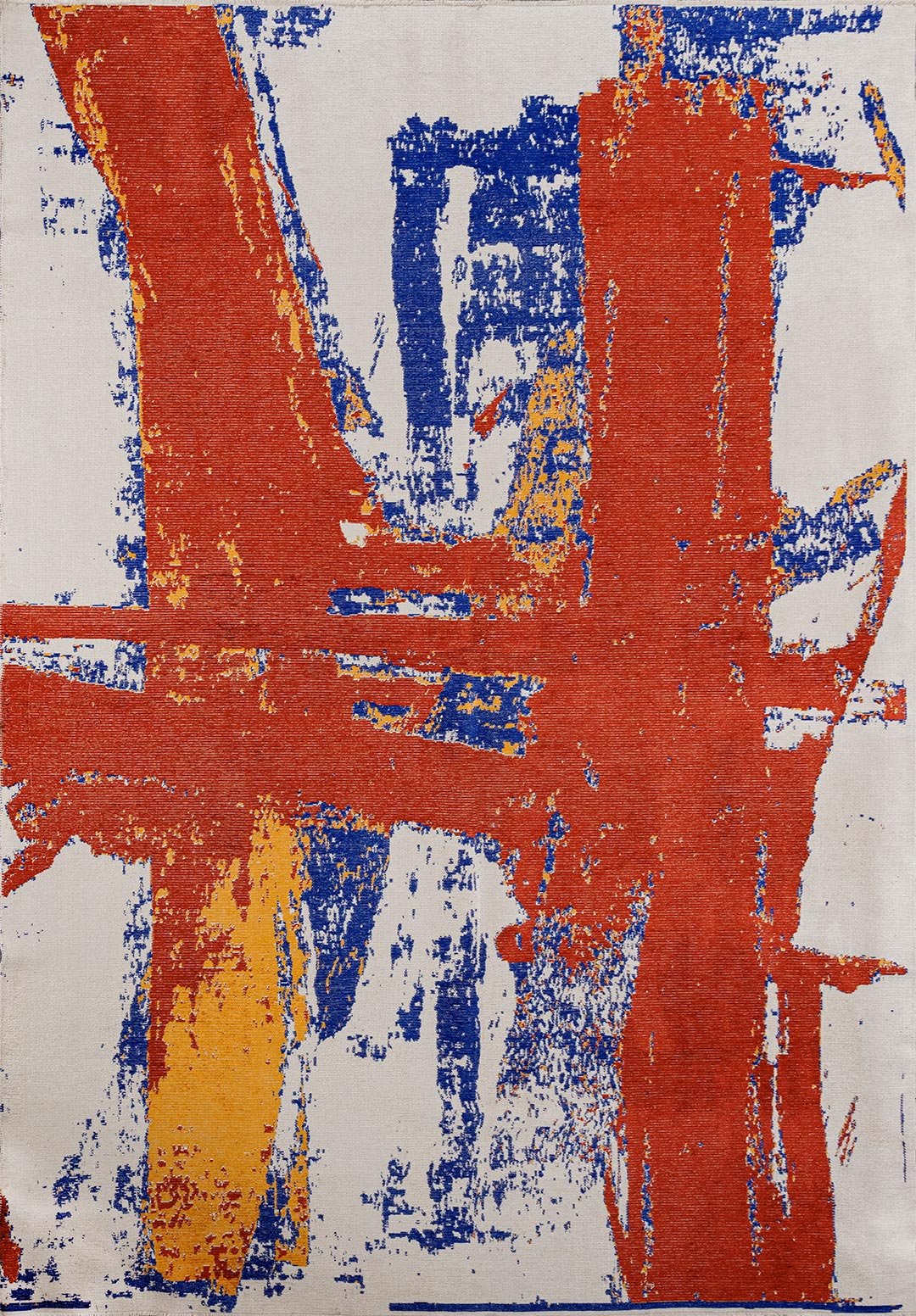 CANNES DARK TERRA - MUSTARD - SAX BLUE - ECRU RUG - 1