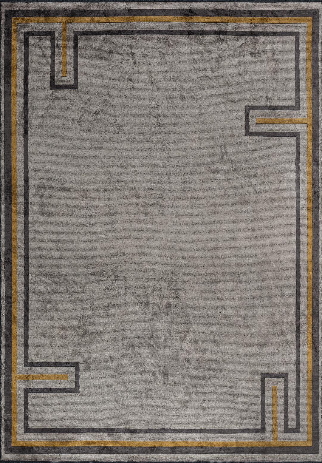 DRESDEN CHARCOAL - MUSTARD - BEIGE RUG - 1