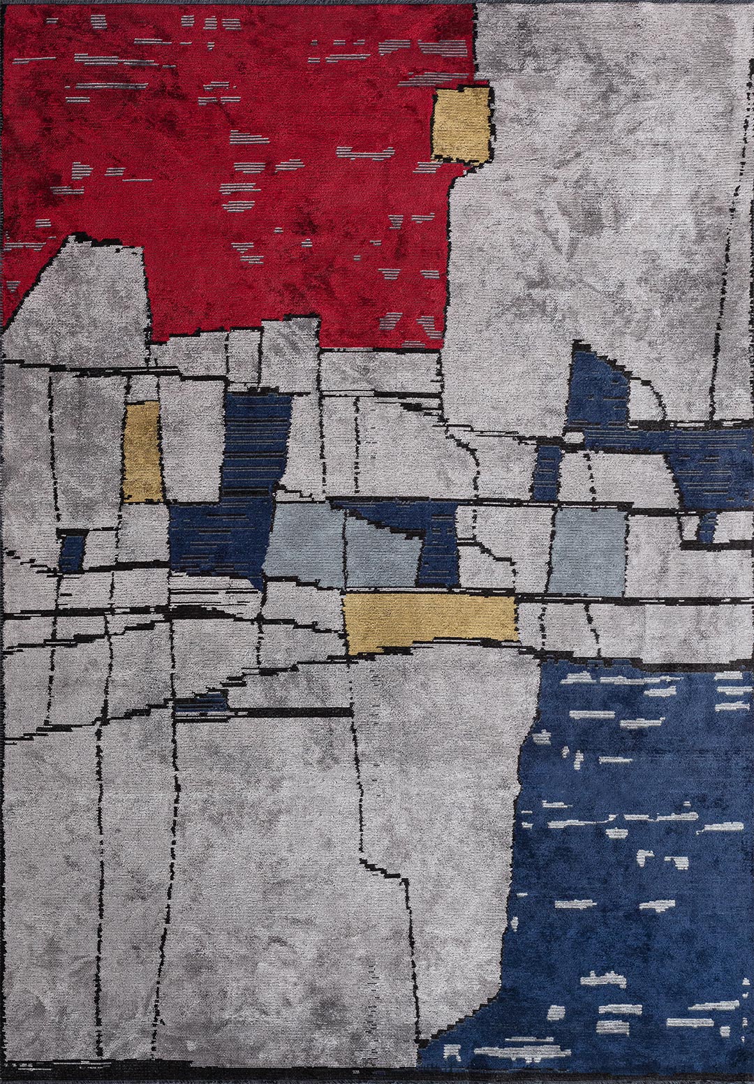 BRISTOL BLACK - DARK NAVY - RED - GOLD - BLUE - LIGHT GREY RUG - 1