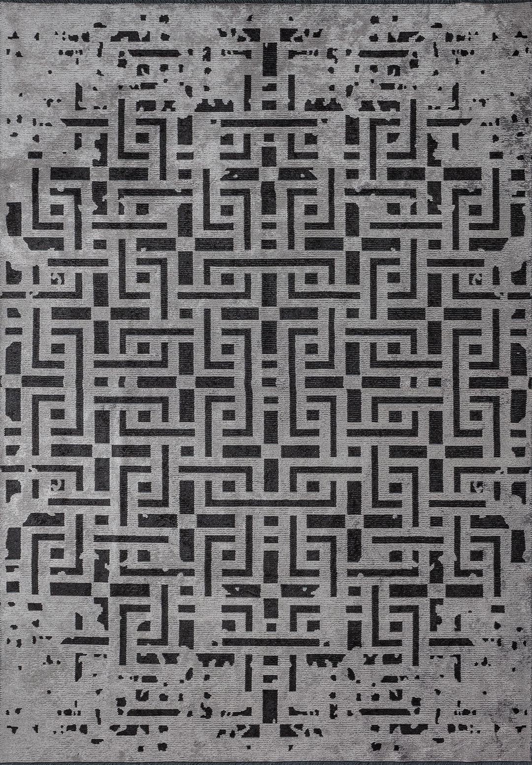 ROME BLACK - LIGHT GREY RUG - 1