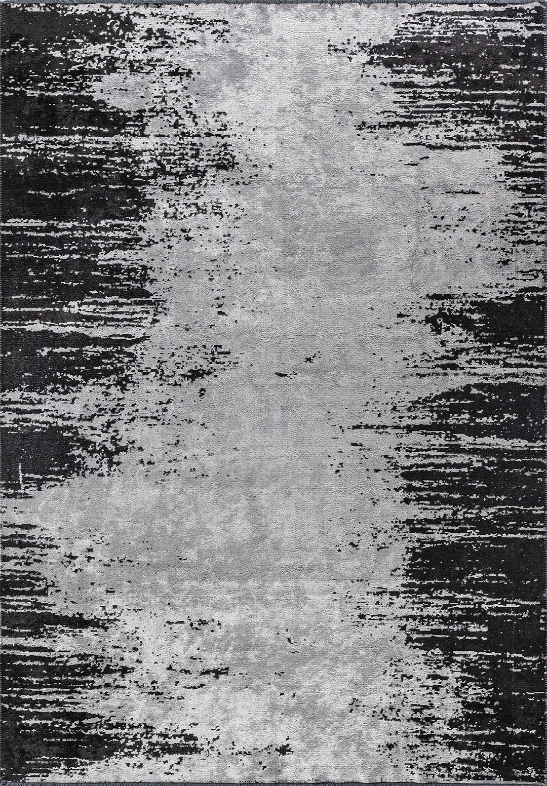 STREAM BLACK - LIGHT GREY RUG - 1