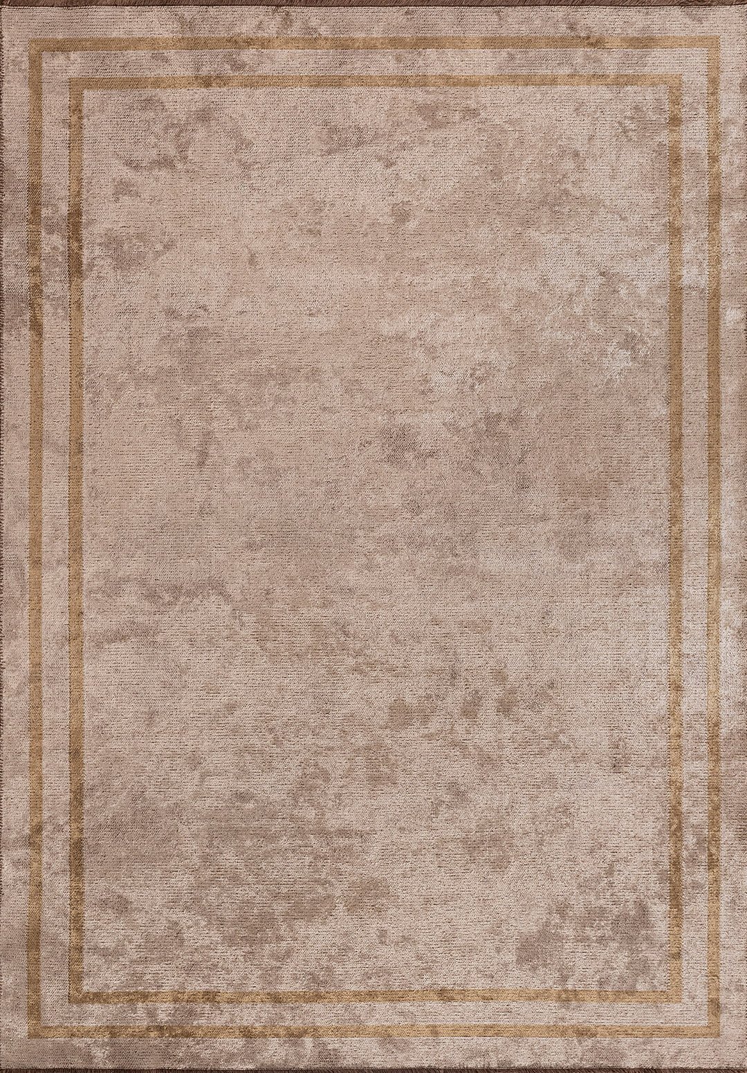 PARALLEL BORDER BEIGE - LIGHT BROWN RUG - 1