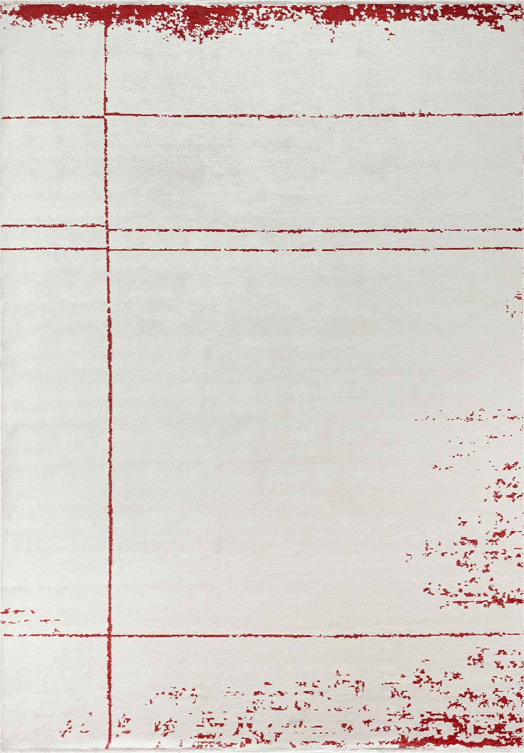 BARBER RED - ECRU RUG - 1