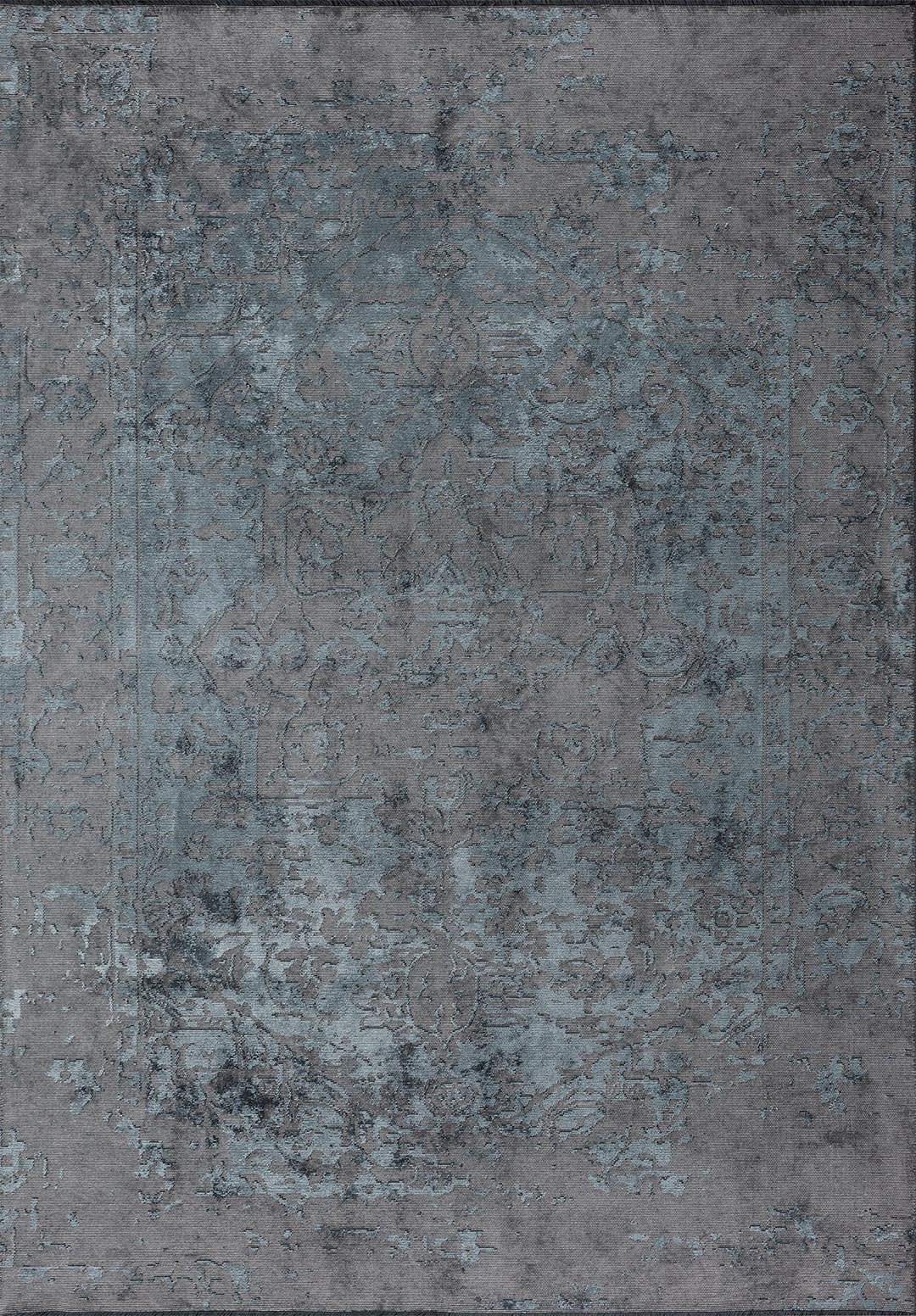 ANTIQUE BLUE - GREY RUG - 1