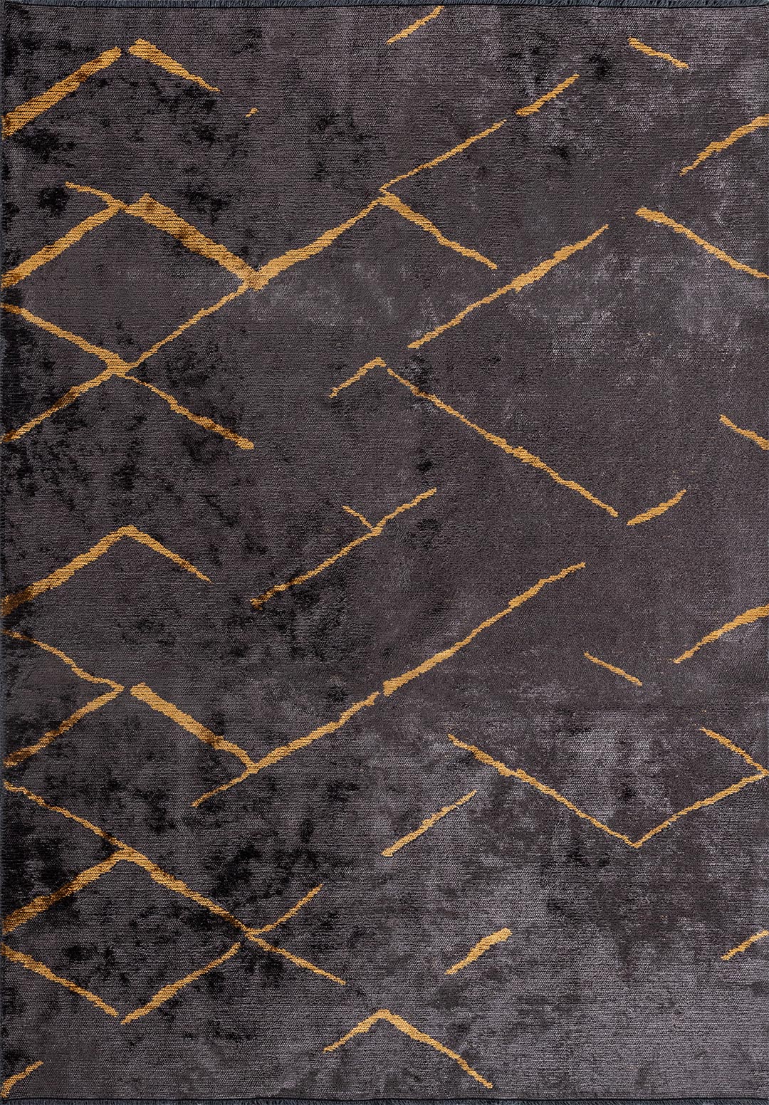 WAVE MUSTARD - CHARCOAL RUG - 1