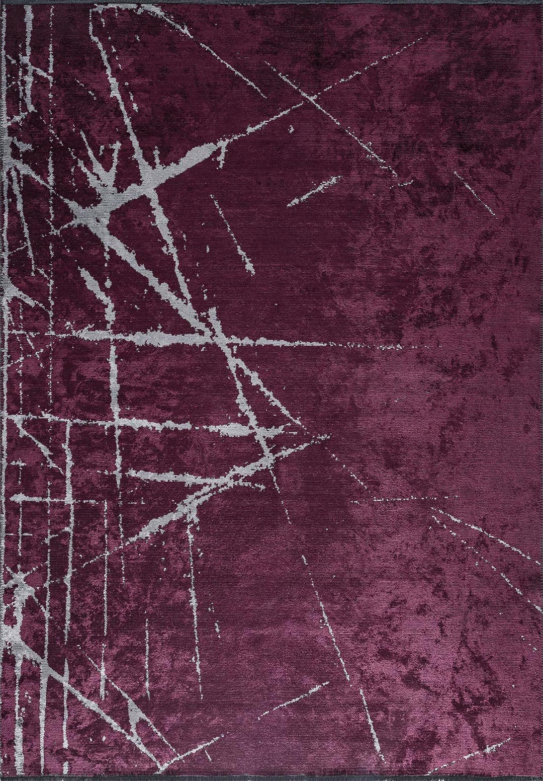 CRACK ICE BLUE - DARK DAMSON RUG - 1