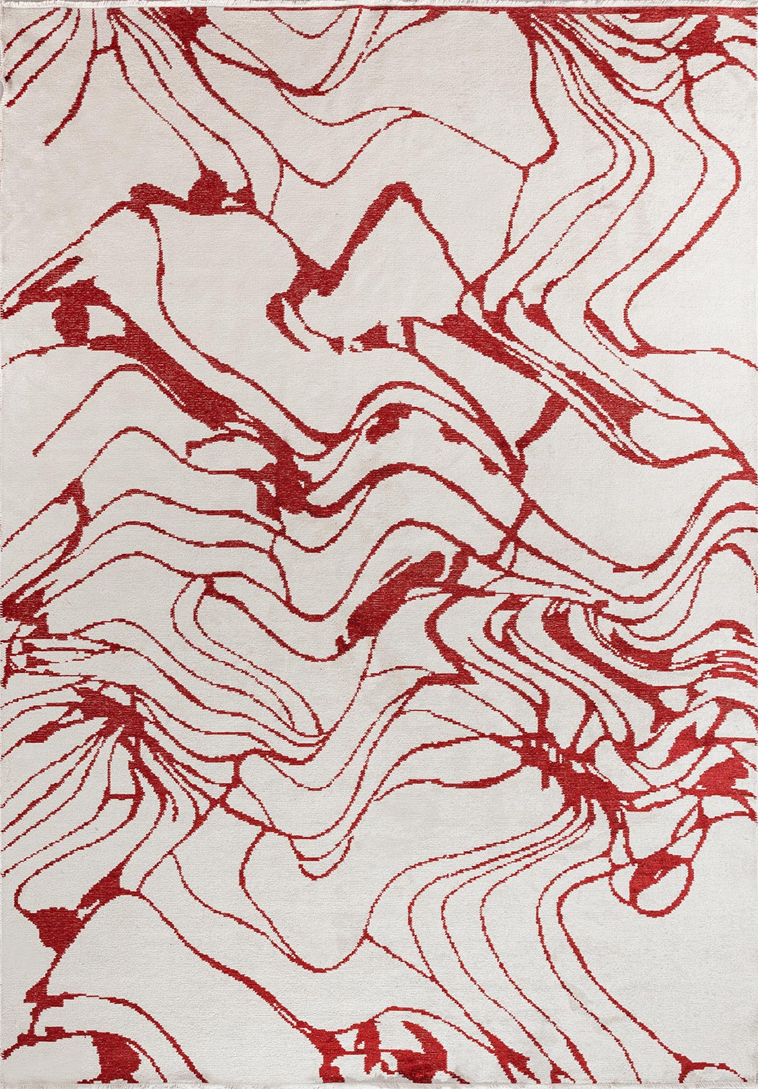 CLOVE RED - ECRU RUG - 1